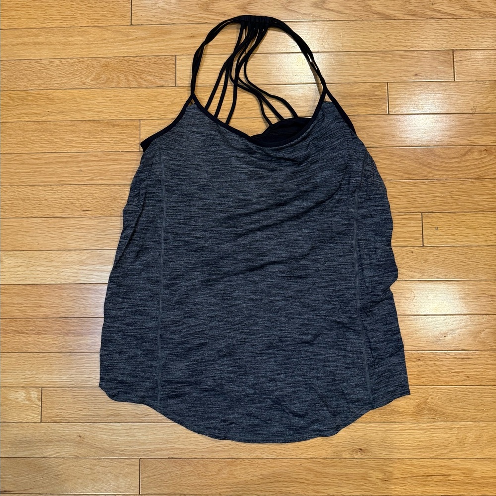 lululemon Strappy Black Neck Tank Top